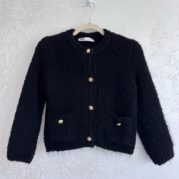 Zara Sweaters - ZARA KNIT CARDIGAN WITH GOLDEN BUTTONS S